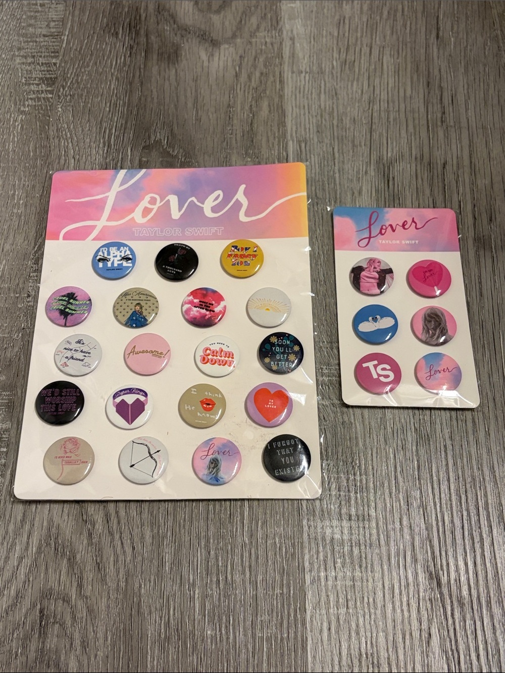 Taylor Swift Lover Button Pin Sets